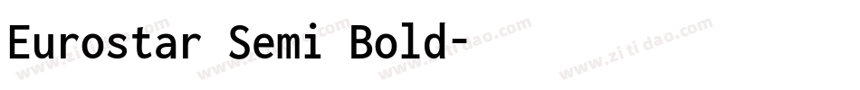 Eurostar Semi Bold字体转换